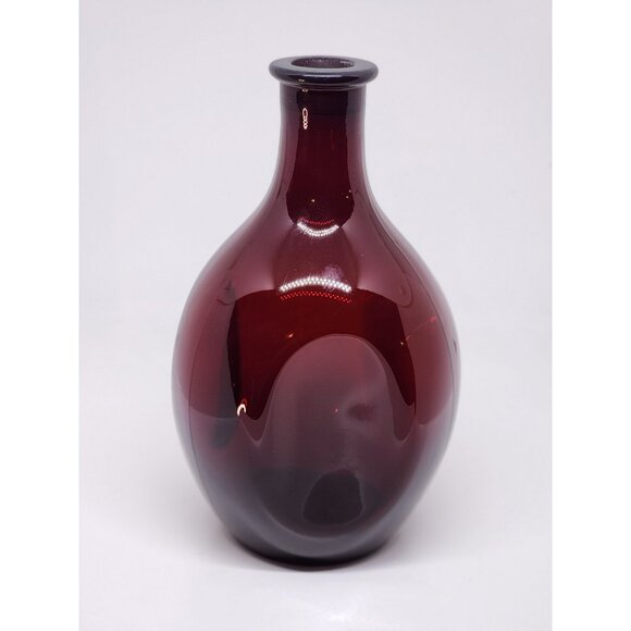 VTG Mid-Century Modern Red Thumbprint Vase - Striking MCM Decor 8" Tall - Picture 1 of 4